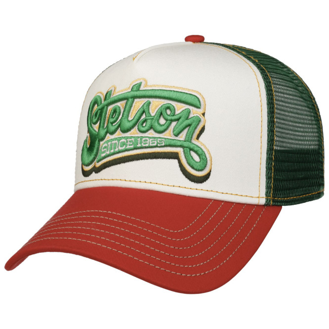 Trucker keps Lettering röd/grön Stetson