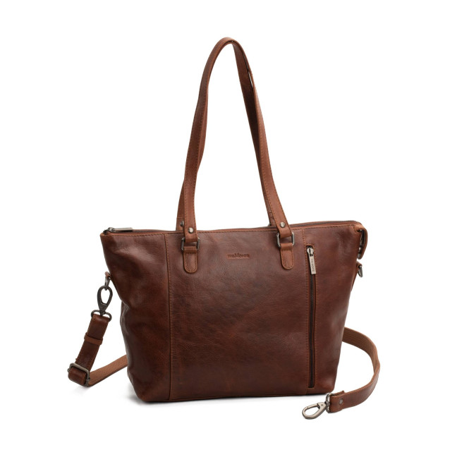 Handväska/shopper cognac med ipadfack The Monte Sajaco Nordic