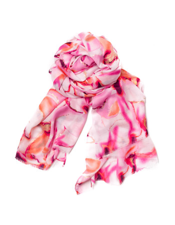 Rosenvinge/sonize Sjal i rosa med skimrande gulddetalj - Rosenvinge